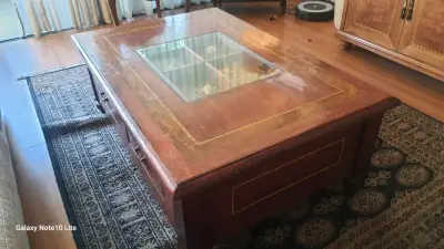 Mesa de centro de madera lingue - miniatura 1