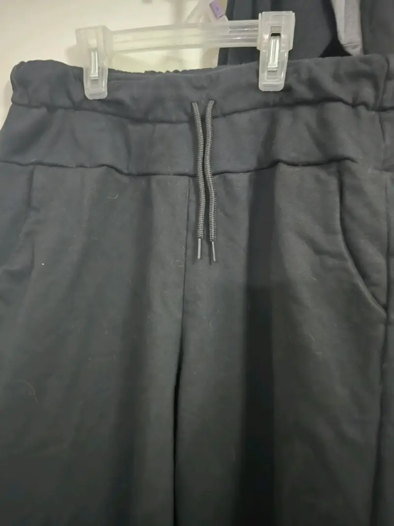 Pantalón palazzo buzo de algodón negro - 2