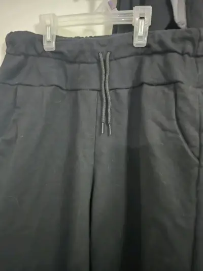 Pantalón palazzo buzo de algodón negro - miniatura 2