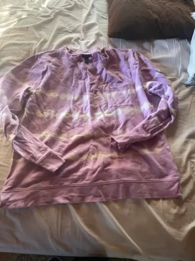 Polerón tie-dye morado de algodón - miniatura 1