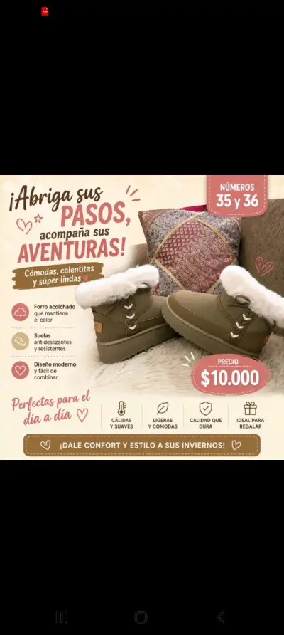 Botas negras cálidas y cómodas talla 38-41 - miniatura 3