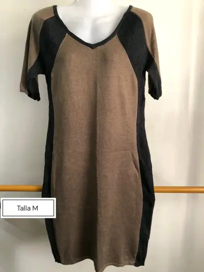 Vestido casual bicolor talla M - miniatura 1