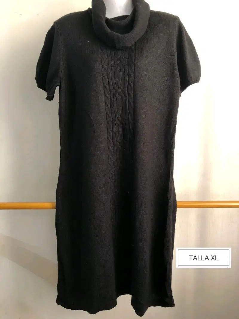 Vestido casual bicolor talla M - 2