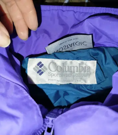 Chaqueta Columbia morada para mujer - miniatura 1
