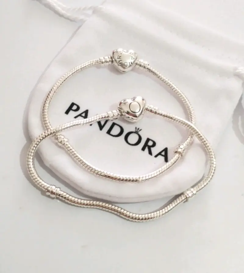 Pulsera Pandora de plata 925 con dijes - 2