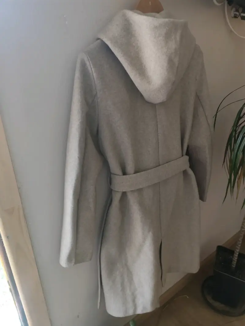 Abrigo Zara con capucha beige - 5