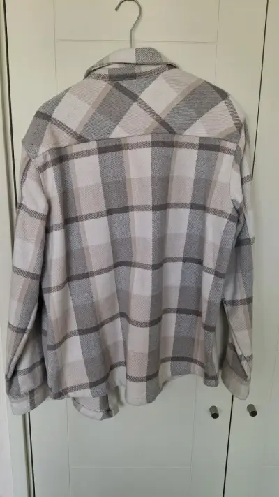 Camisa de franela a cuadros beige - miniatura 3