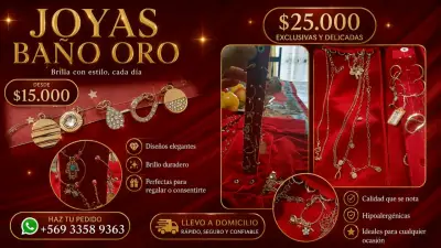 Joyas baño oro elegantes y brillantes - miniatura 1