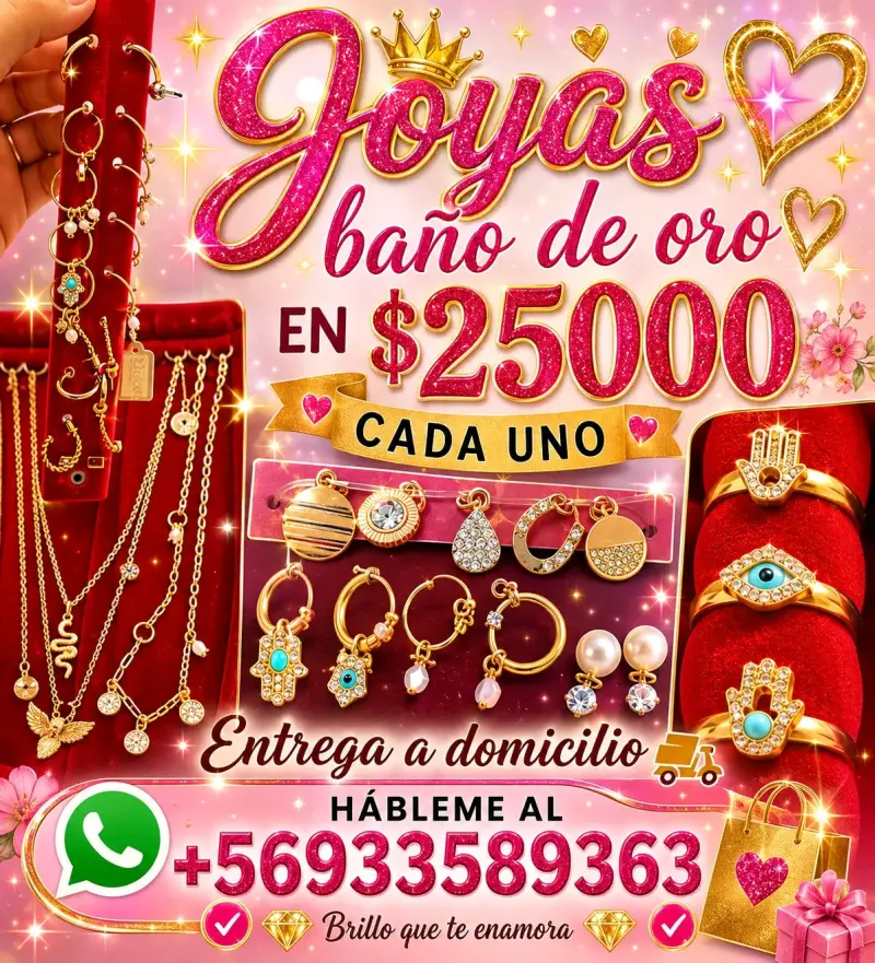 Joyas baño oro elegantes y brillantes - 3