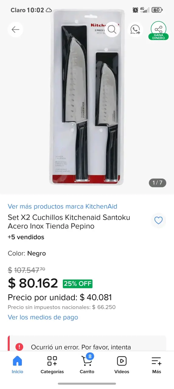 Set de cuchillos KitchenAid de acero inoxidable - 2