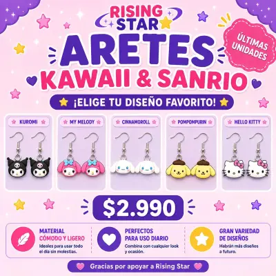 Aros Kawaii Sanrio - Varios Diseños - miniatura 1