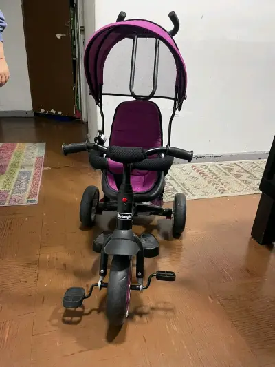 Triciclo para niños Bebeglo con toldo - miniatura 1