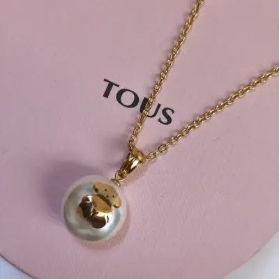 Collar Tous con colgante de perla y oso - miniatura 1