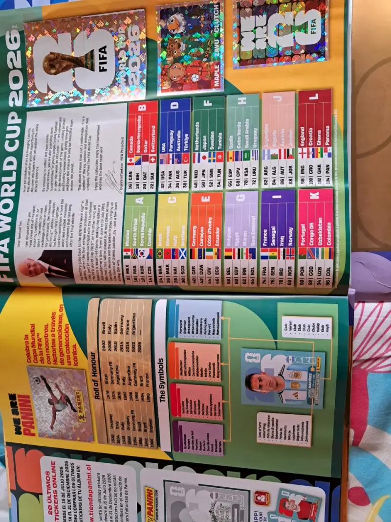 Álbum de stickers Panini Mundial 2026 - 2