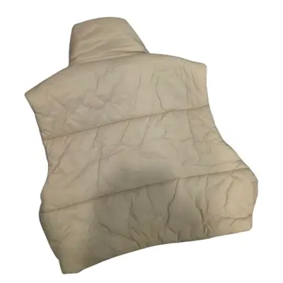 Puffa sintetica beige sin mangas - miniatura 2