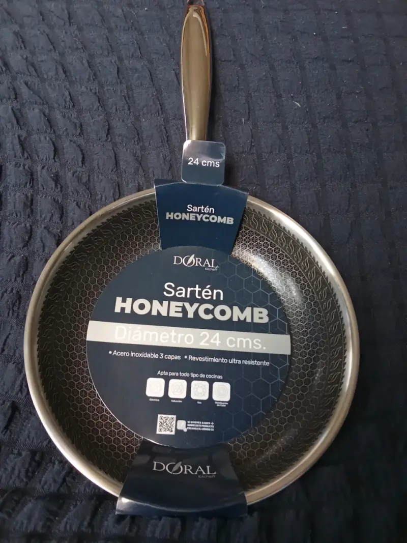 Sartén Doral Honeycomb 24 cm acero inoxidable - 4