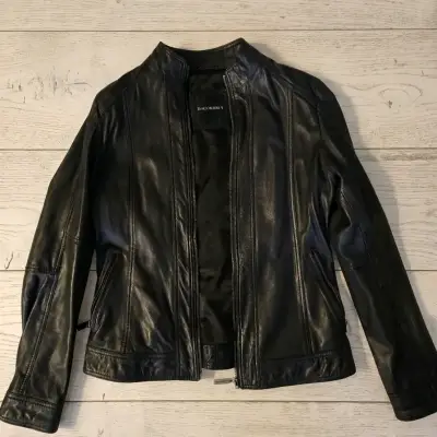 Chaqueta de cuero negra Dagorret - miniatura 1