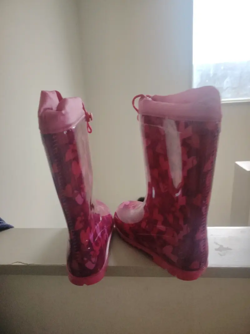 Botas de lluvia infantiles rosas numero 32 - 3
