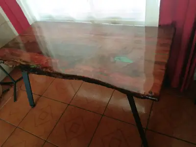 MESA CON CUBIERTA DE ROBLE - miniatura 1
