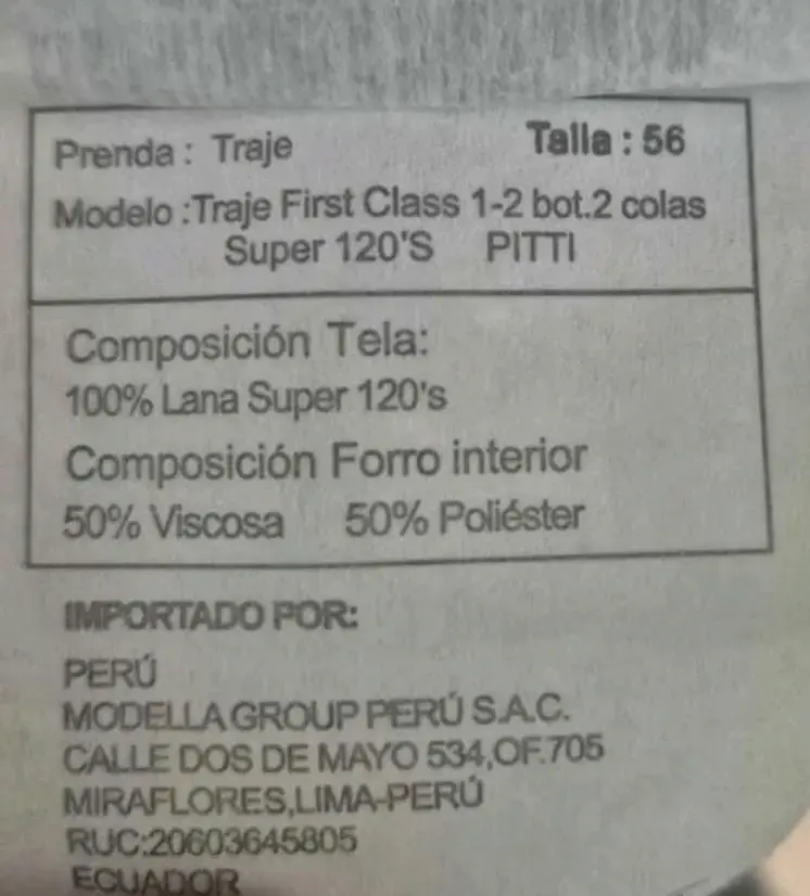 Terno azul Trial talla 56 - 4