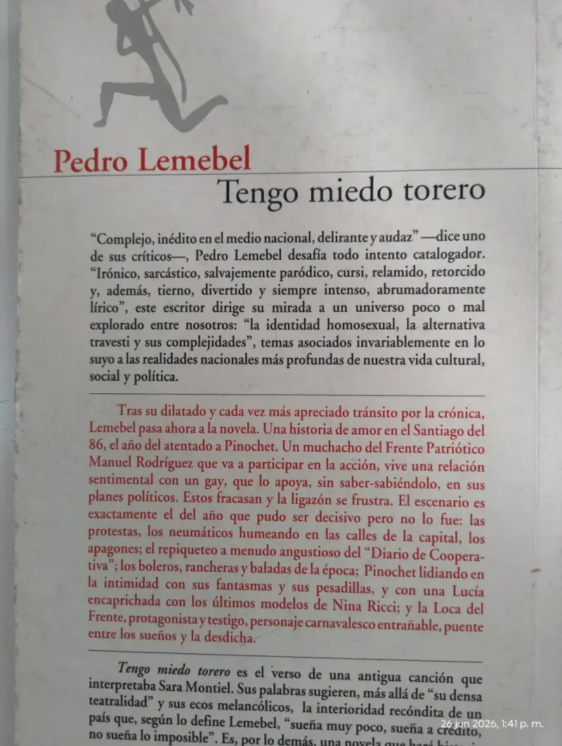 Libro 'Tengo miedo torero' de Pedro Lemebel - 4