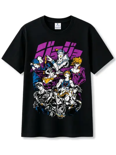 Polera negra con diseño de anime - miniatura 1