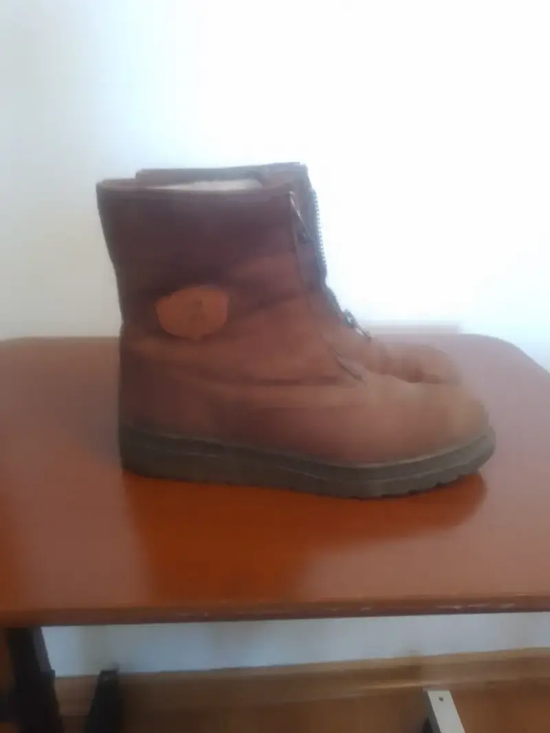 Botas de cuero marrón con forro interior - 2