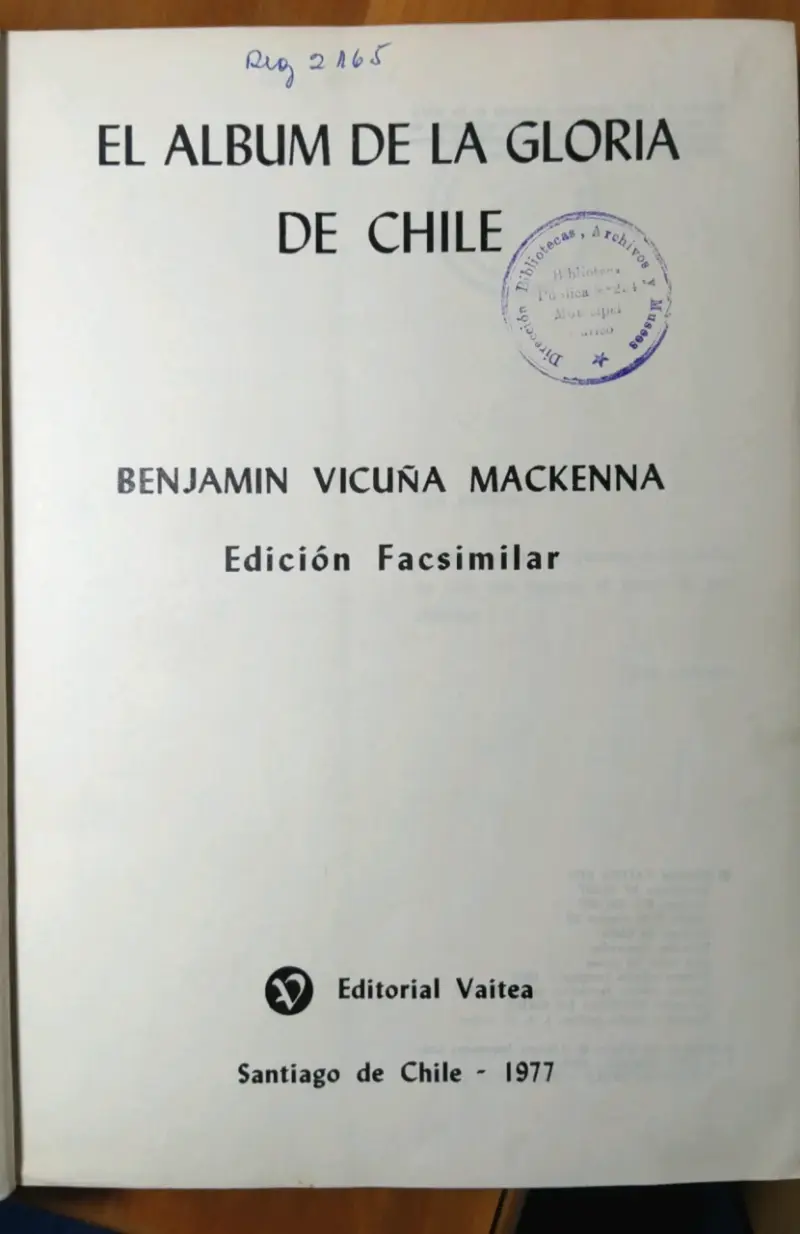 Libro antiguo 'El Álbum de la Gloria de Chile' - 2