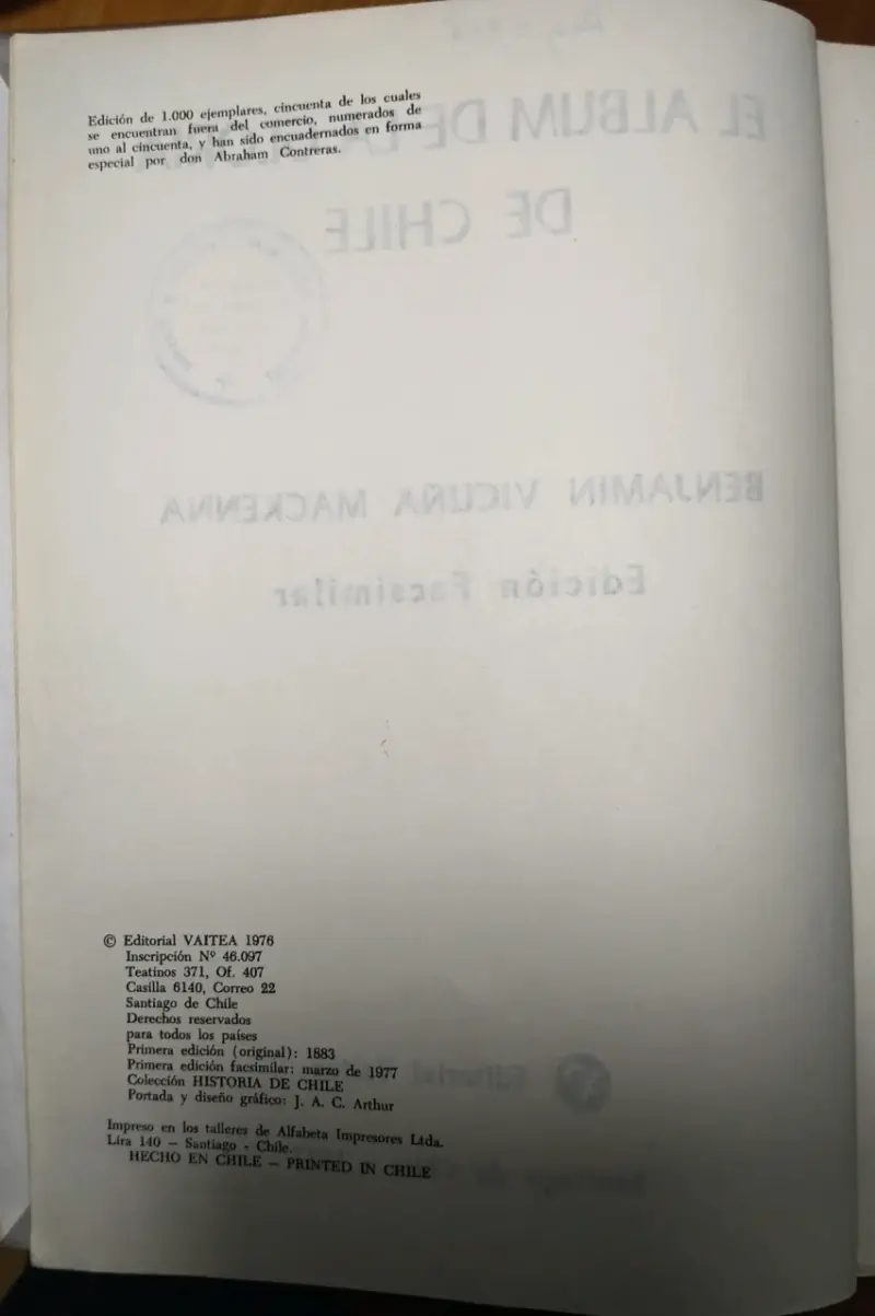 Libro antiguo 'El Álbum de la Gloria de Chile' - 3