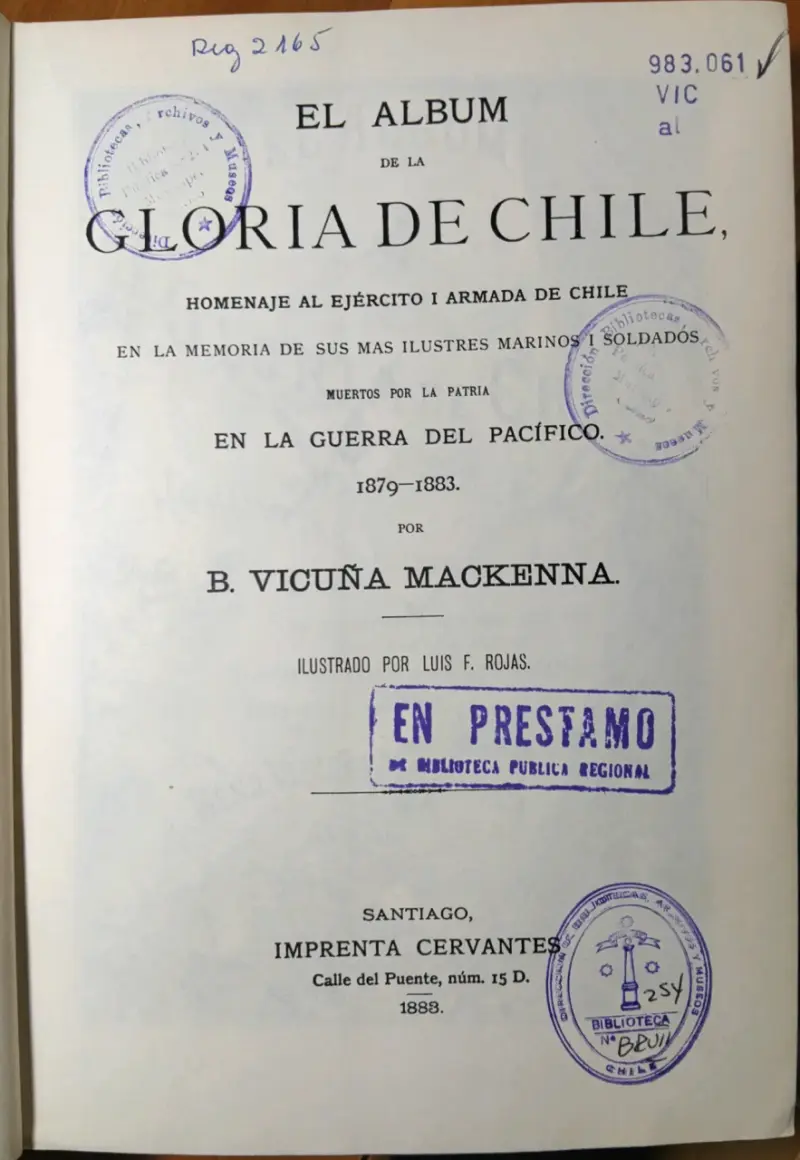 Libro antiguo 'El Álbum de la Gloria de Chile' - 5