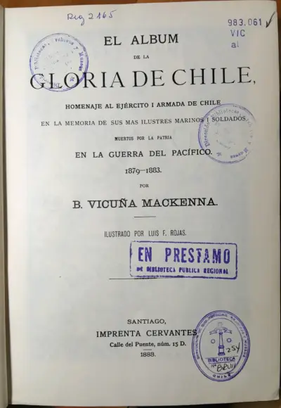 Libro antiguo 'El Álbum de la Gloria de Chile' - miniatura 5