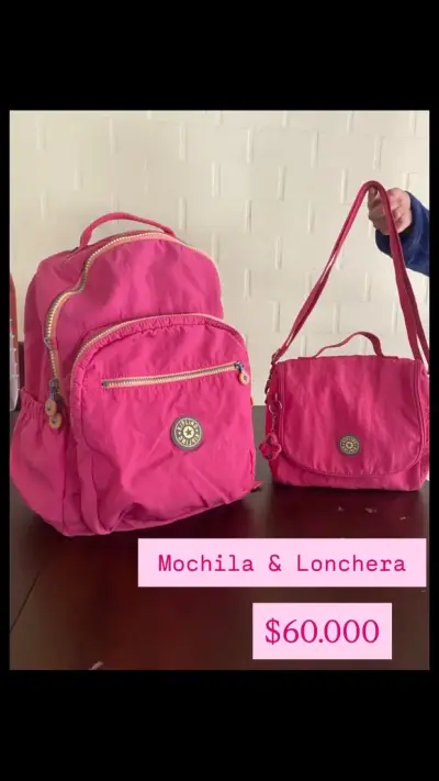 Mochila Kipling original rosa - miniatura 2