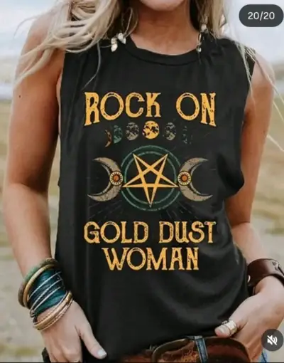 Polera sin mangas 'Rock On Gold Dust Woman' - miniatura 1