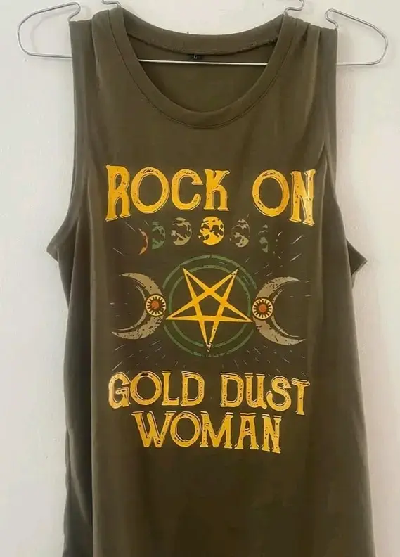 Polera sin mangas 'Rock On Gold Dust Woman' - 3