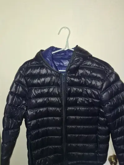 Chaqueta Adidas azul con capucha + para de plumas - miniatura 5