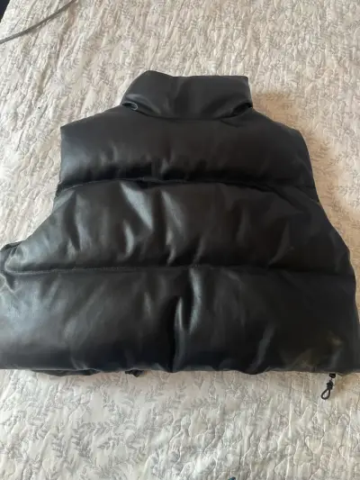 Chaleco acolchado negro unisex - miniatura 3