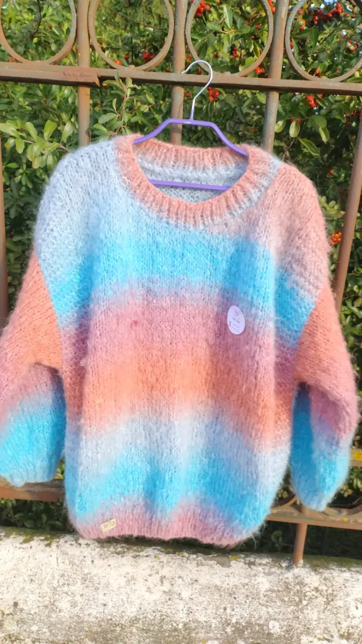 Suéter de lana multicolor suave - 2