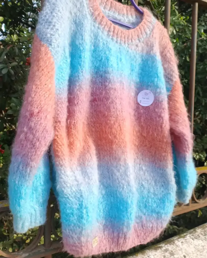 Suéter de lana multicolor suave - 4