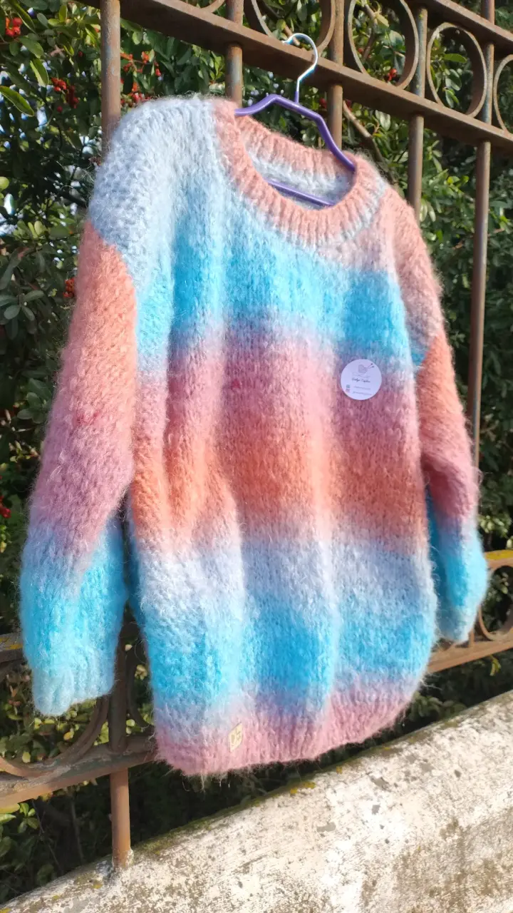 Suéter de lana multicolor suave - 6
