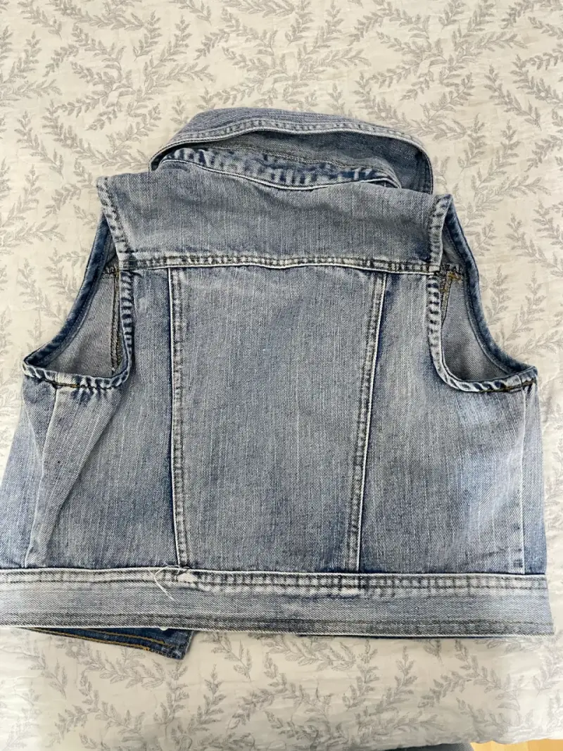 Chaleco de mezclilla sin mangas para mujer - 2