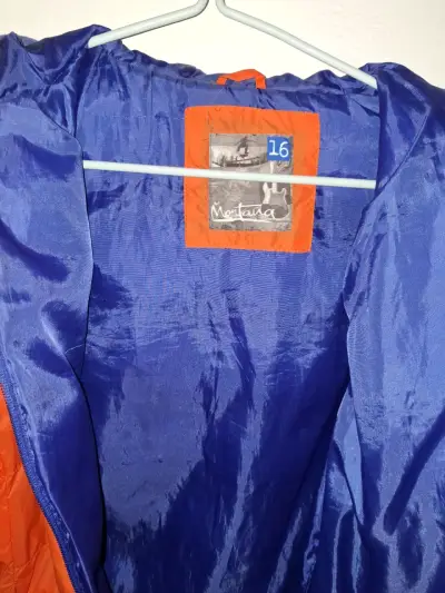 Chaqueta acolchada naranja para niños - miniatura 2
