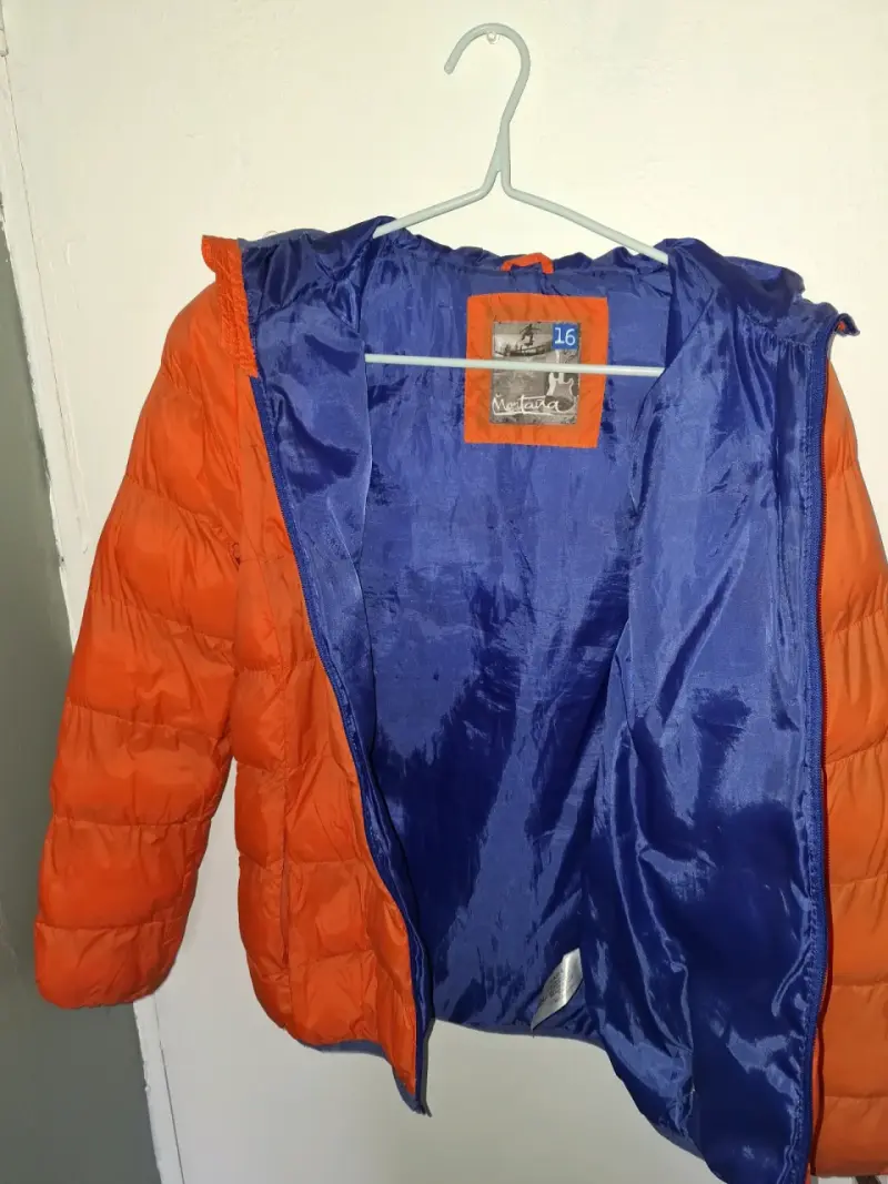 Chaqueta acolchada naranja para niños - 3