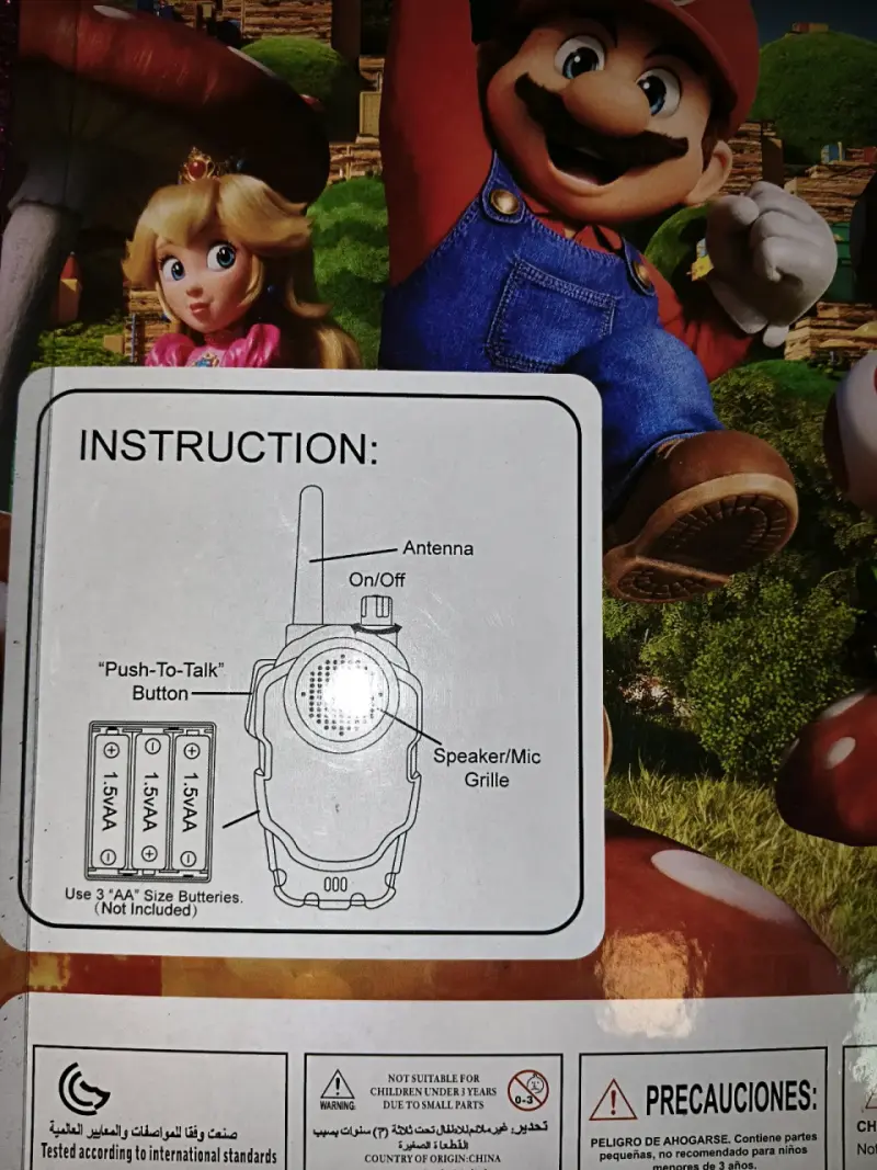 Walkie Talkies Mario Bros para niños - 3