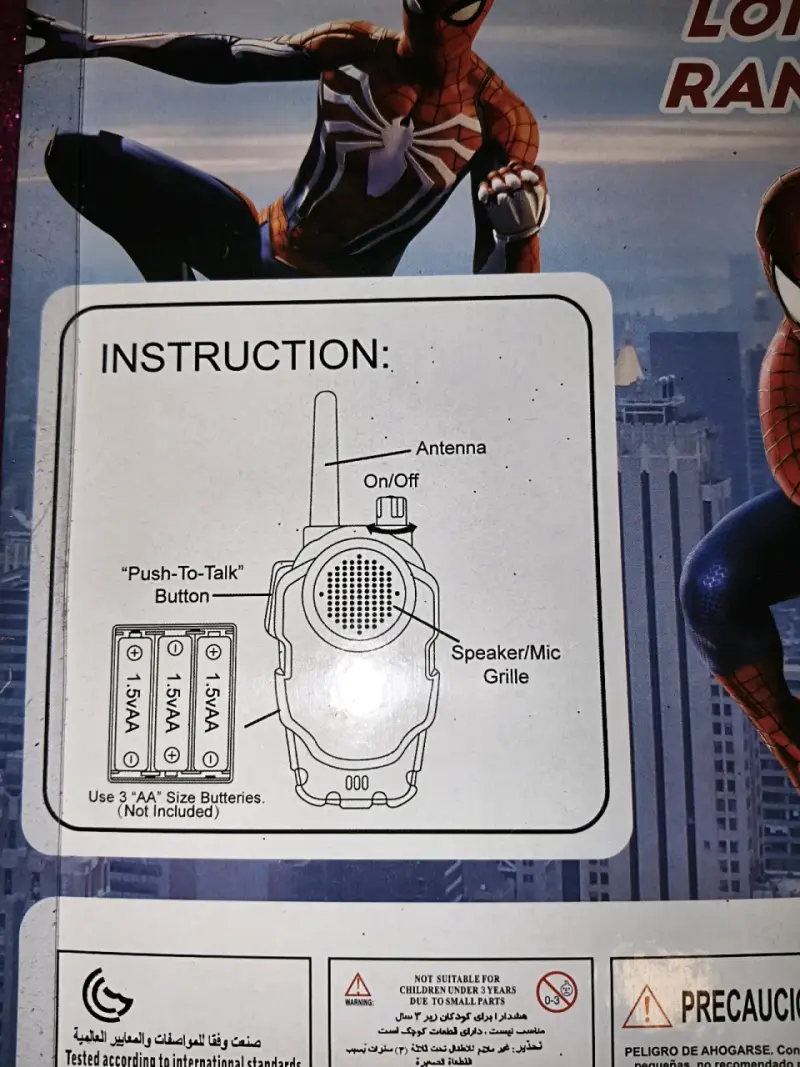 Walkie Talkies Spider-Man a batería - 3