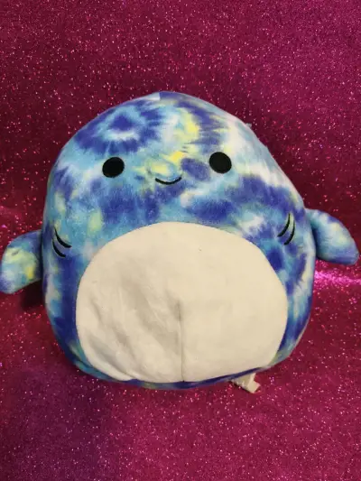 Peluche de ballena azul tie-dye - miniatura 1