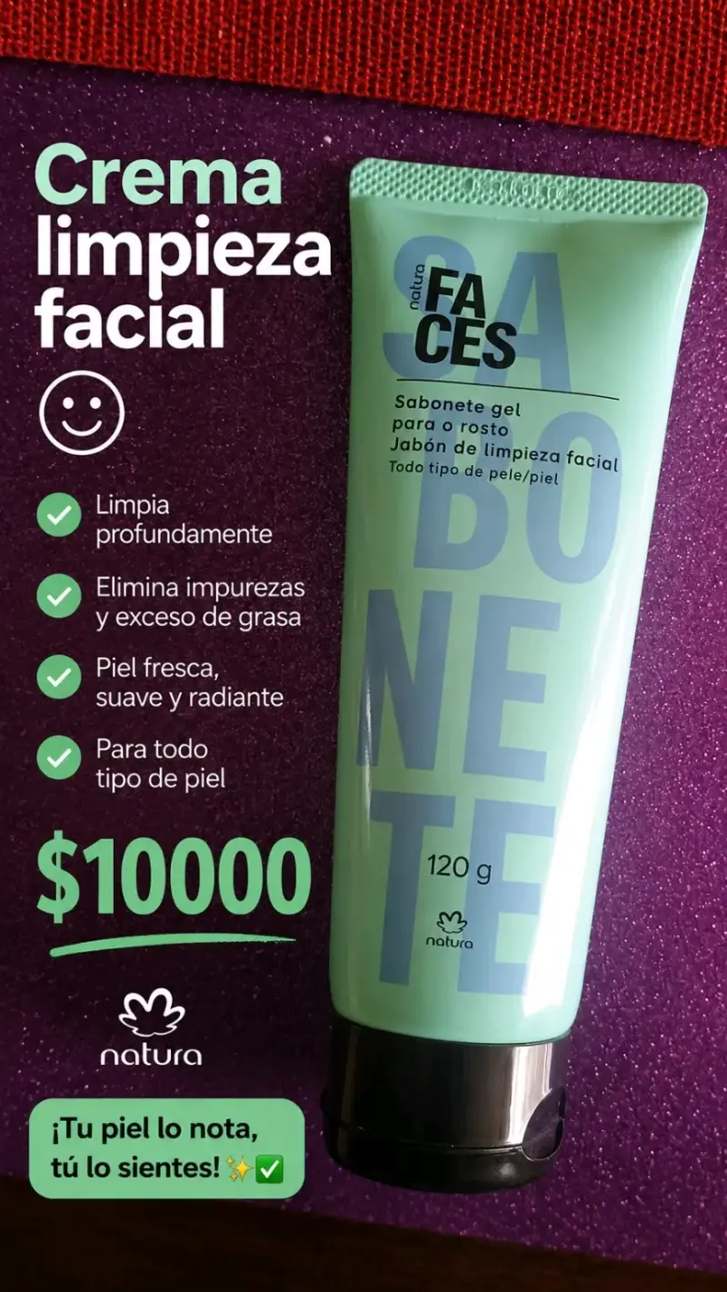 Crema de limpieza facial Natura Faces