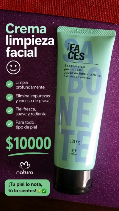 Crema de limpieza facial Natura Faces - miniatura 1