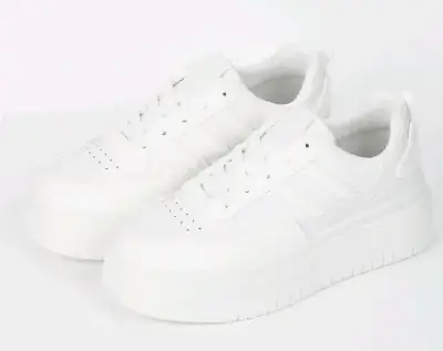Zapatillas blancas con plataforma - miniatura 2