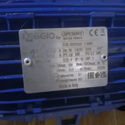 Bomba de agua centrífuga azul trifasica - miniatura 3