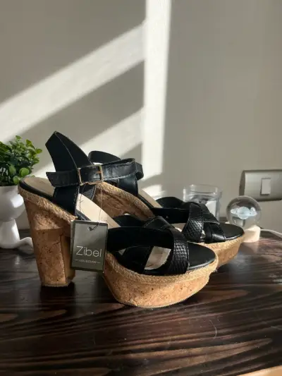 Sandalias de plataforma negras Zibel - miniatura 1